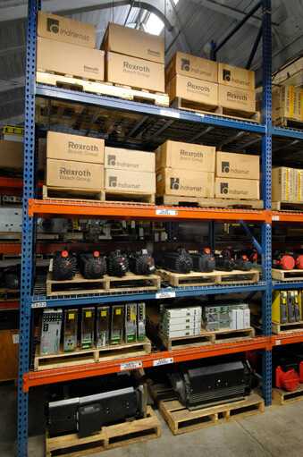 Bosch Rexroth Indramat servo system inventory in Magna's warehouse