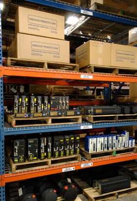 Kollmorgen servo system inventory in Magna Product's warehouse